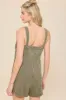 Olive Ribbon Detail Overall Romper sold by Pinkblush