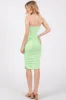 Lime Ruched Midi Dress sold by Pinkblush