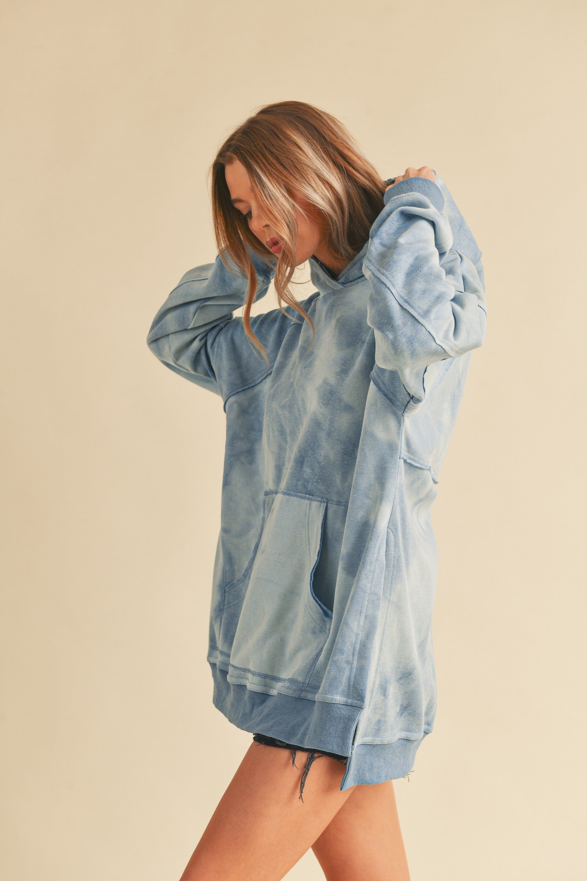 Blue Tie Dye Hoodie sold by Pinkblush product image thumbnail 2