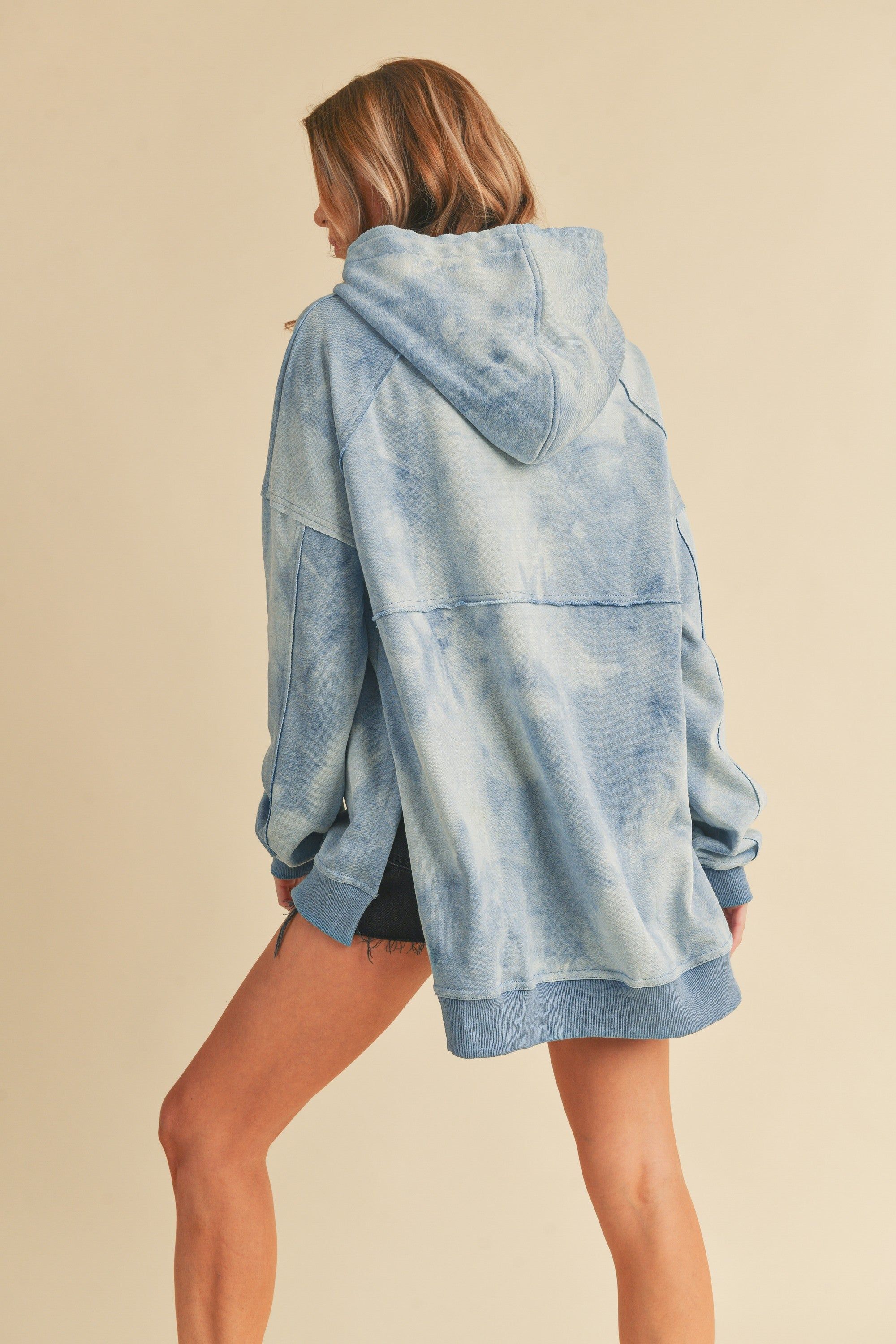 Blue Tie Dye Hoodie sold by Pinkblush product image thumbnail 3