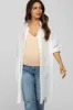 Ivory Button Front Side Slit Oversized Maternity Blouse sold by Pinkblush