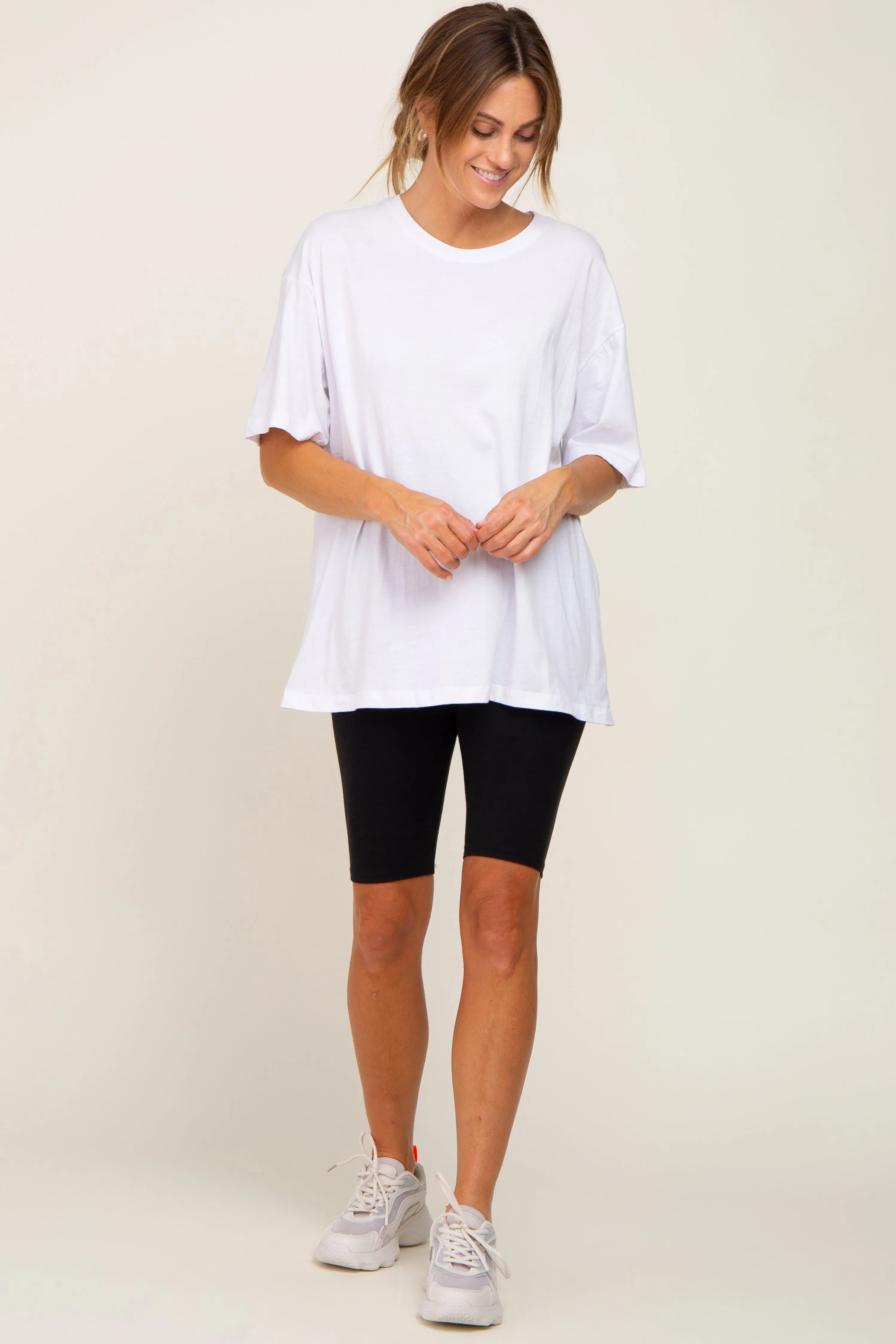 White Basic Oversized Tee sold by Pinkblush product image thumbnail 5
