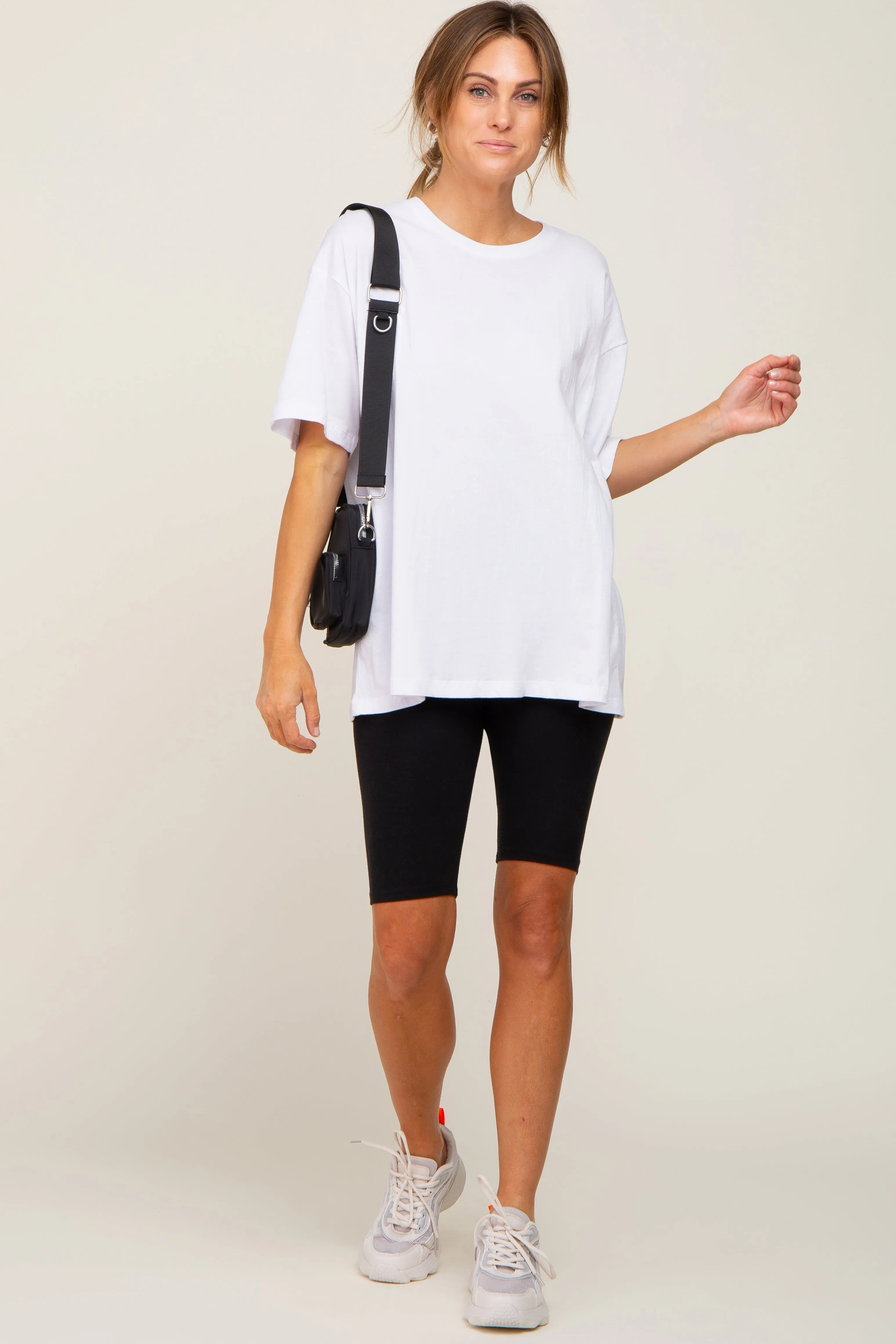 White Basic Oversized Tee sold by Pinkblush product image thumbnail 4