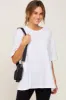 White Basic Oversized Tee sold by Pinkblush