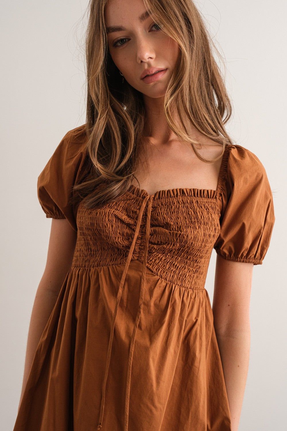 Cafe Smocked Mini Dress sold by Pinkblush product image thumbnail 5