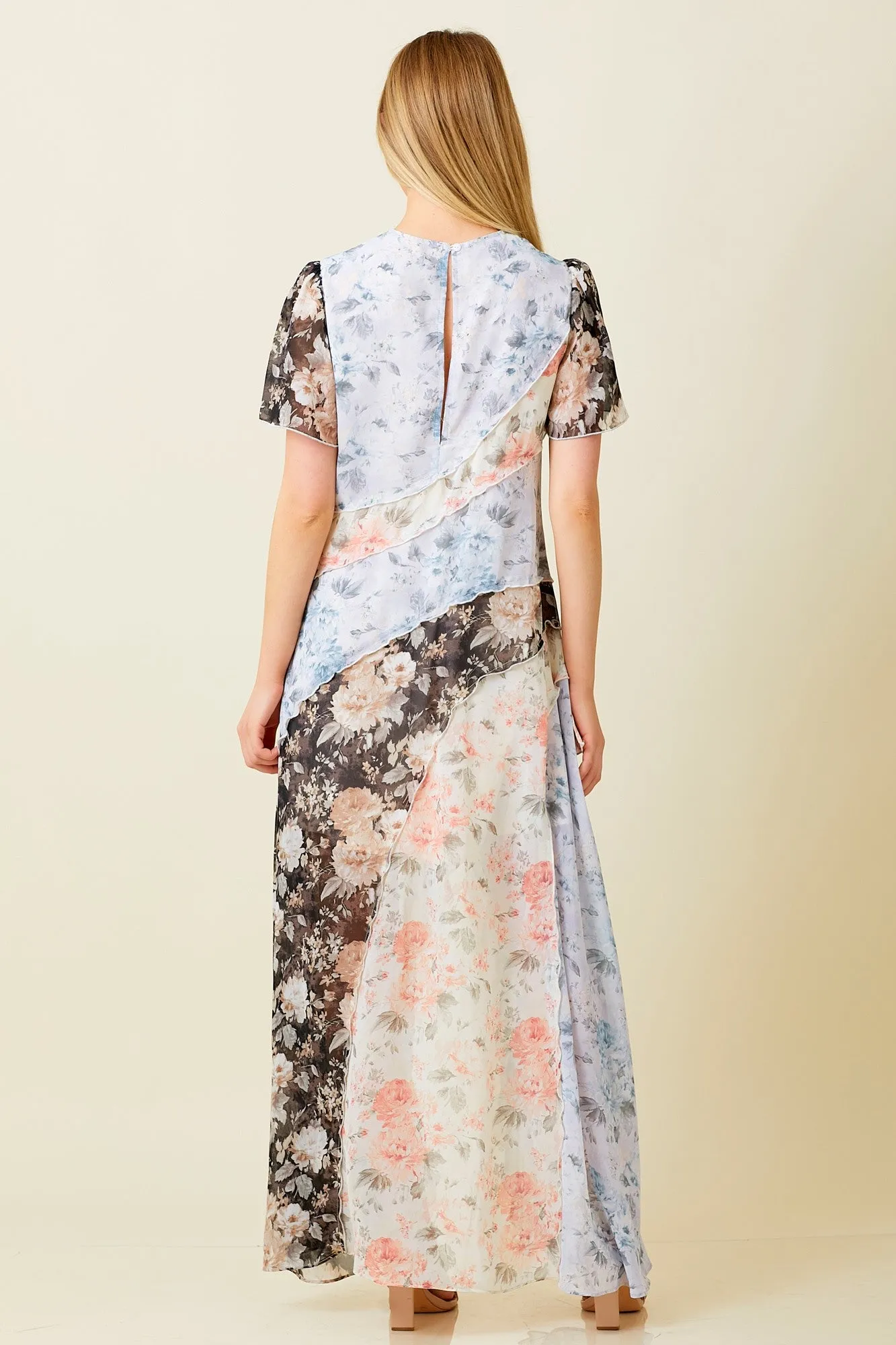 Multi Floral Print Mix Maxi Dress sold by Pinkblush product image thumbnail 5