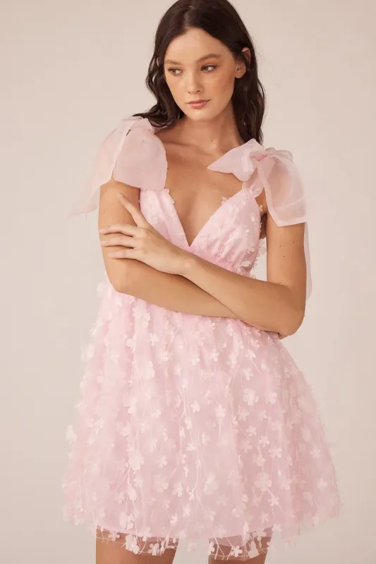Rose Flower Petal Mini Dress sold by Pinkblush
