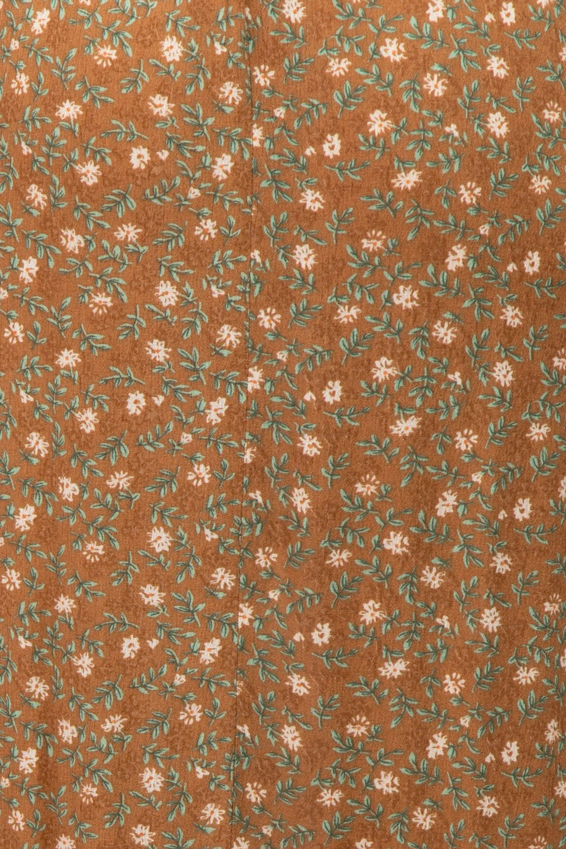 Camel Floral Smocked Square Neck Midi Dress sold by Pinkblush product image thumbnail 5