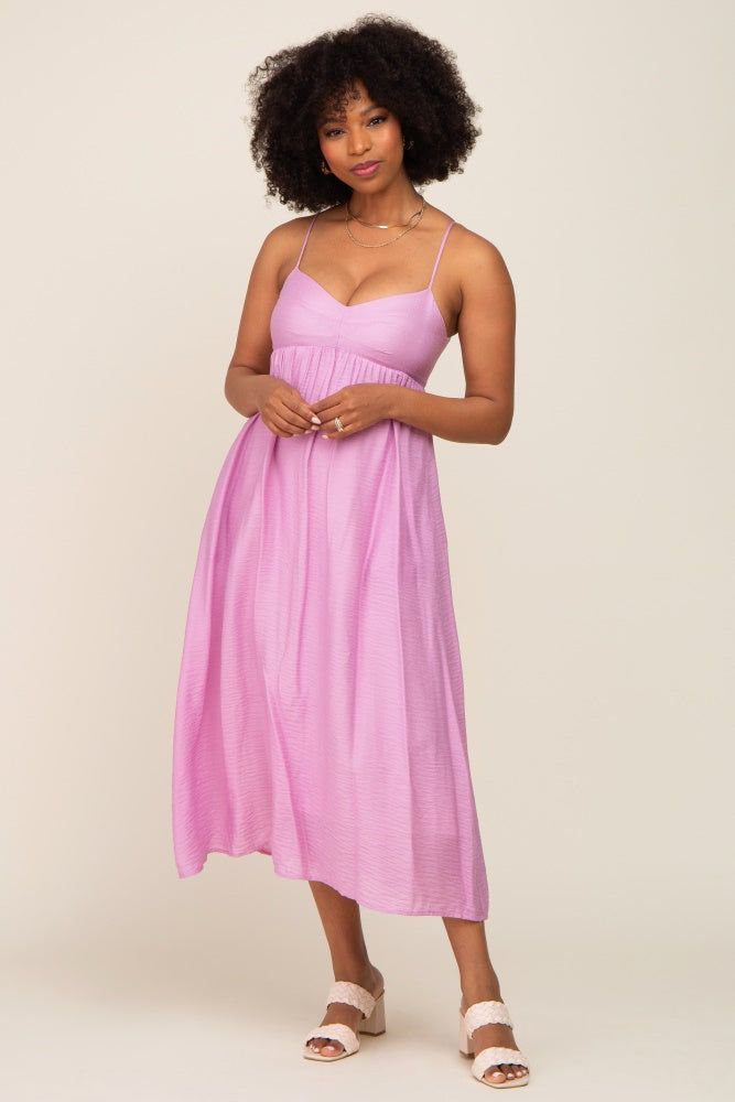 Pink Sleeveless Midi Dress sold by Pinkblush product image thumbnail 2