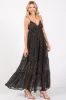 Black Floral Tiered Maxi Dress sold by Pinkblush