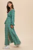 Green Floral Lace Accent Side Slit Maxi Dress sold by Pinkblush