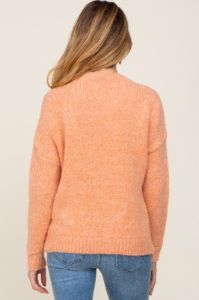 Orange Chunky Knit Maternity Sweater sold by Pinkblush