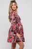 Black Paisley Smocked Long Sleeve Maternity Dress sold by Pinkblush