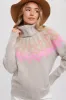 Beige Turtleneck Fair Isle Maternity Sweater sold by Pinkblush