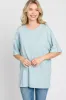 Light Blue Basic Oversized Tee sold by Pinkblush