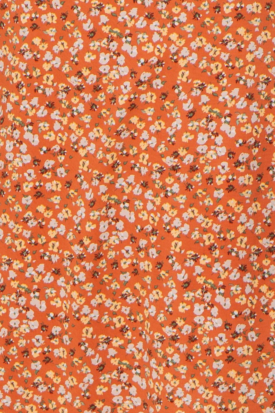 Rust Floral Front Tie Maternity Midi Dress sold by Pinkblush product image thumbnail 4