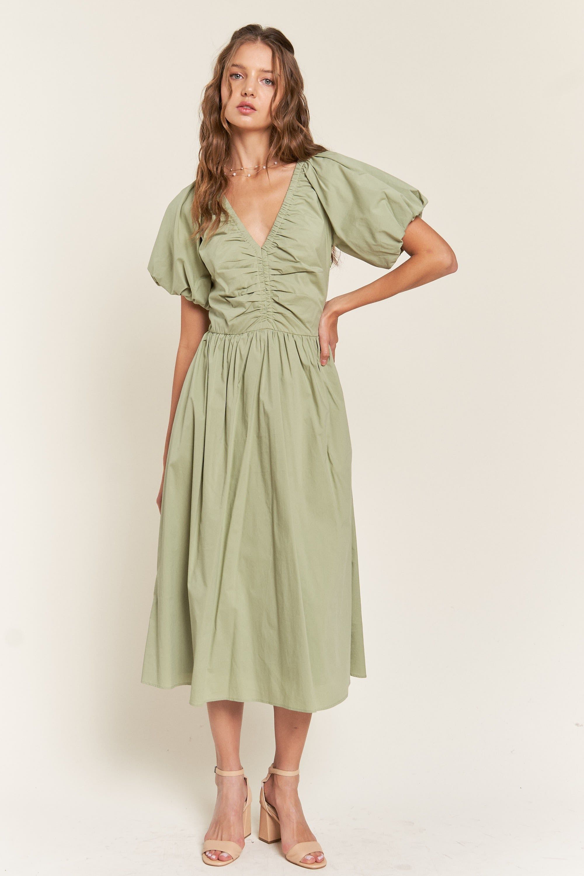 Sage Midi Dress sold by Pinkblush