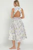 White Light Blue Sleeveless Collar & Button Down Tie Back Midi sold by Pinkblush