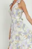 White Light Blue Sleeveless Collar & Button Down Tie Back Midi sold by Pinkblush