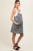 Charcoal Chambray Front Pocket Maternity Dress sold by Pinkblush