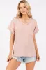 Light Pink Front Pocket Short Sleeve Top sold by Pinkblush