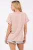 Light Pink Front Pocket Short Sleeve Top sold by Pinkblush