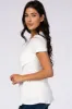 Ivory Layered Wrap Front Nursing Top sold by Pinkblush