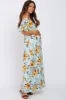 Light Blue Floral Off Shoulder Maternity Maxi Dress sold by Pinkblush