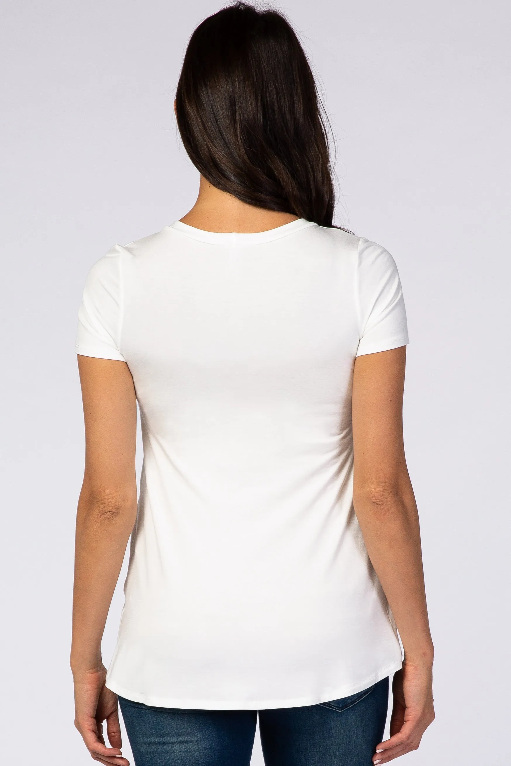 Ivory Layered Wrap Front Nursing Top sold by Pinkblush product image thumbnail 4