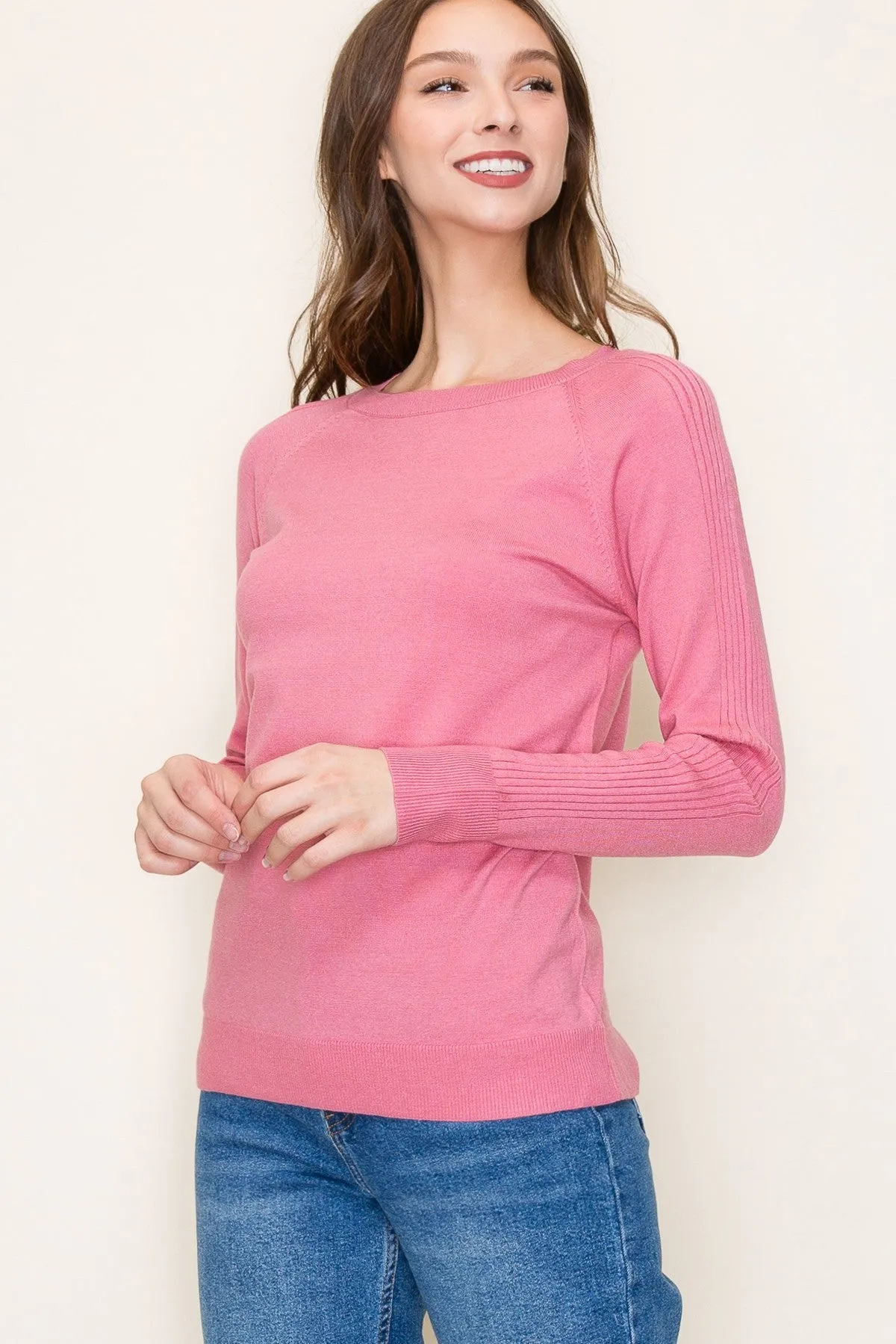 Mauve Knit Long Sleeve Top sold by Pinkblush product image thumbnail 2