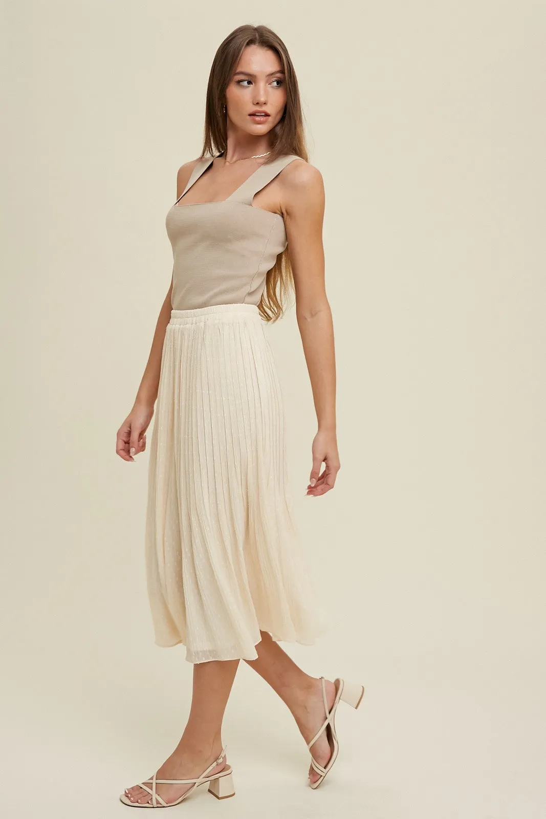 Champagne Square Neck Sweater Tank sold by Pinkblush product image thumbnail 3