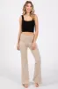 Beige Heathered Flare Leg Fold Over Leggings sold by Pinkblush