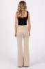 Beige Heathered Flare Leg Fold Over Leggings sold by Pinkblush