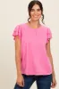 Pink Ruffle Short Sleeve Maternity Top sold by Pinkblush