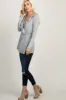 PinkBlush Heather Grey Ruffle Trim Wrap Nursing Top sold by Pinkblush