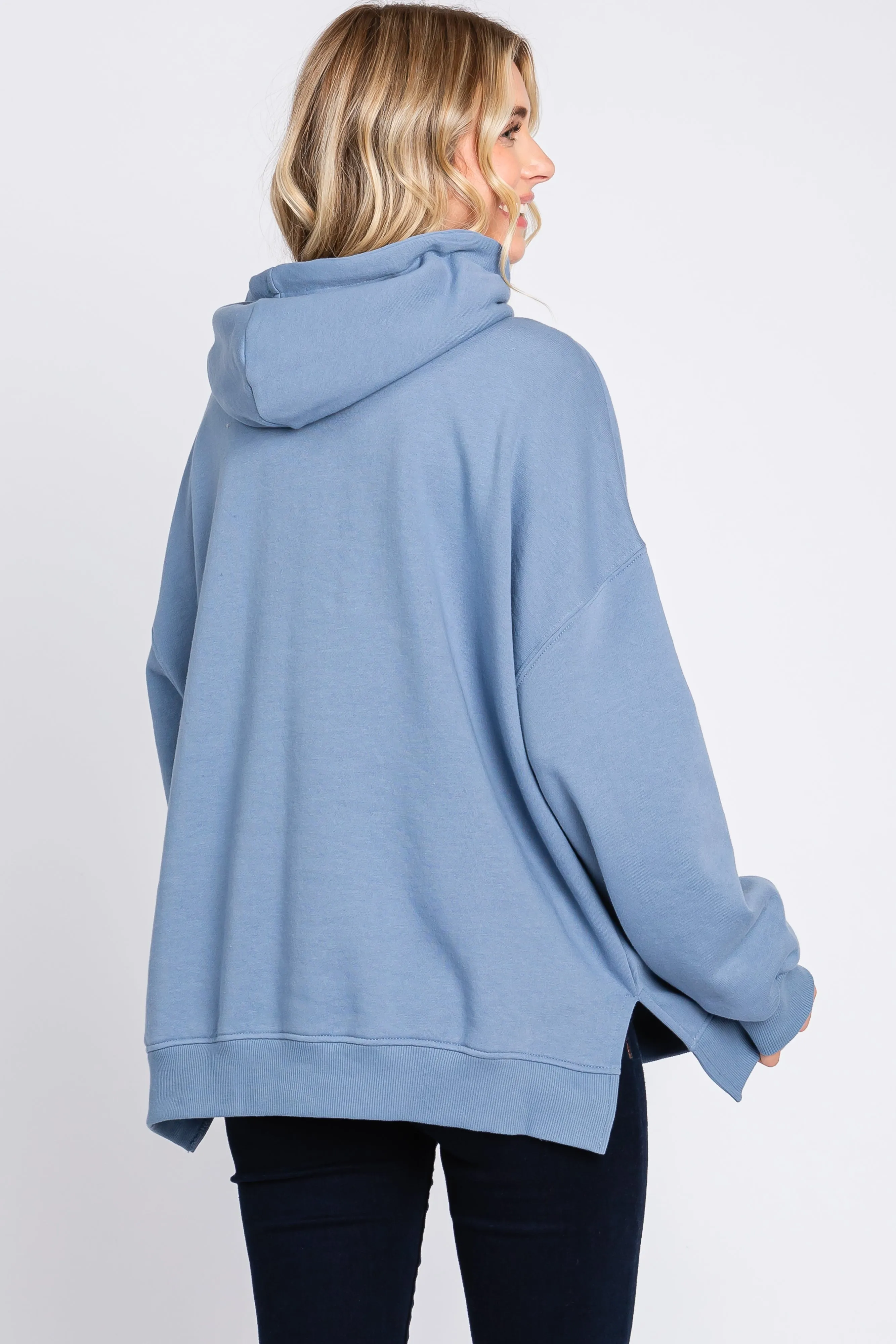 Blue Drawstring Hoodie sold by Pinkblush product image thumbnail 3