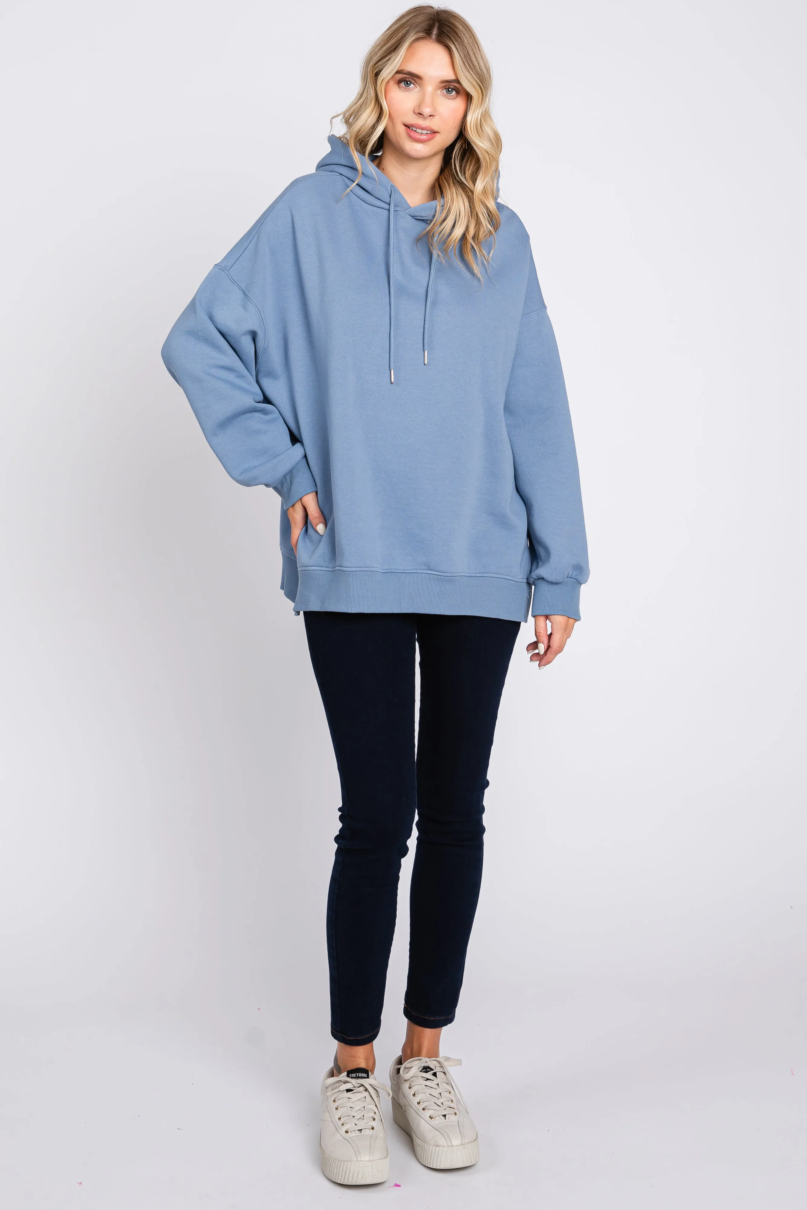 Blue Drawstring Hoodie sold by Pinkblush product image thumbnail 5