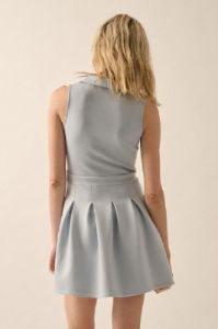 Light Chambray Collared Knit Mini Dress sold by Pinkblush