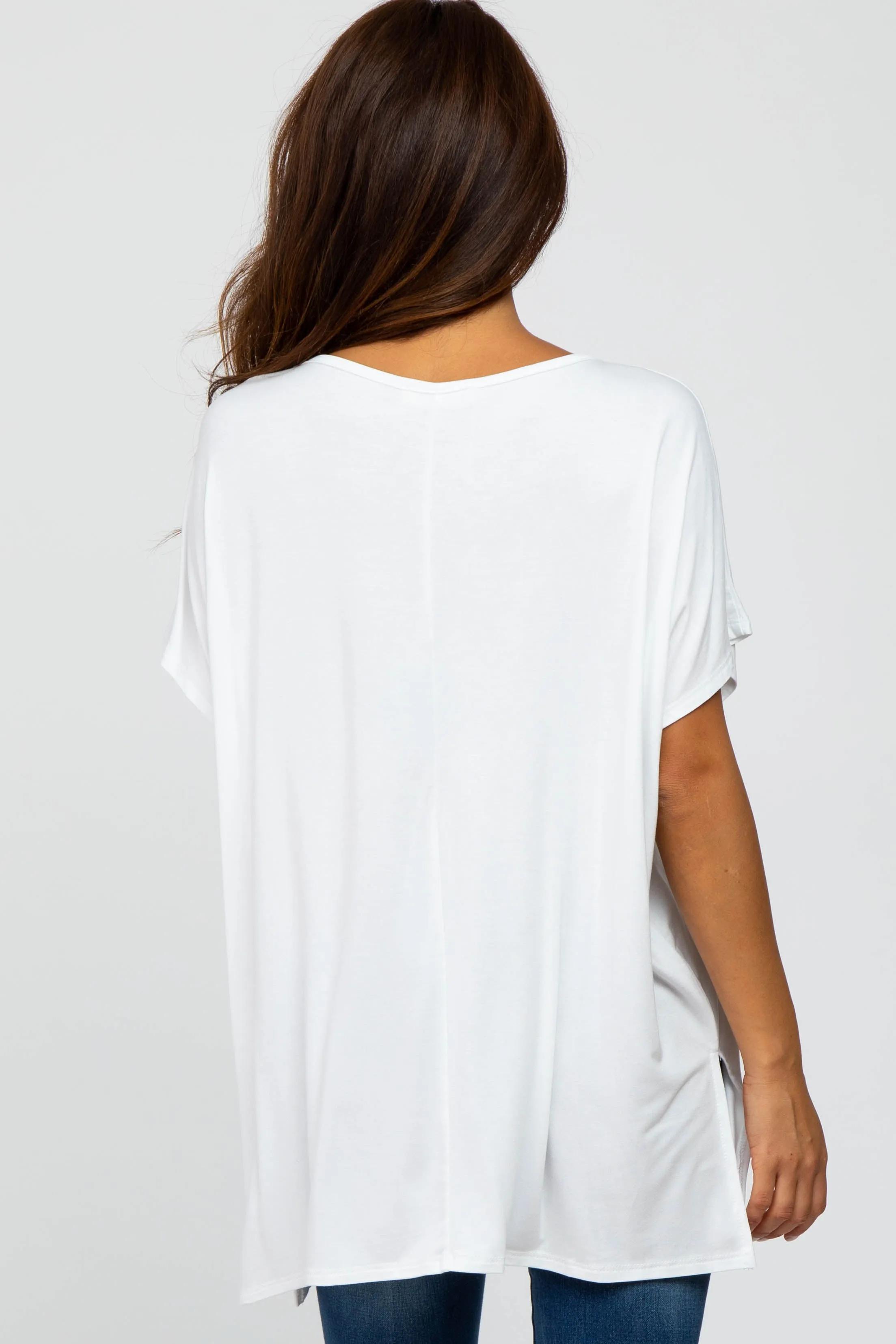 White Short Sleeve Boatneck Top sold by Pinkblush product image thumbnail 3