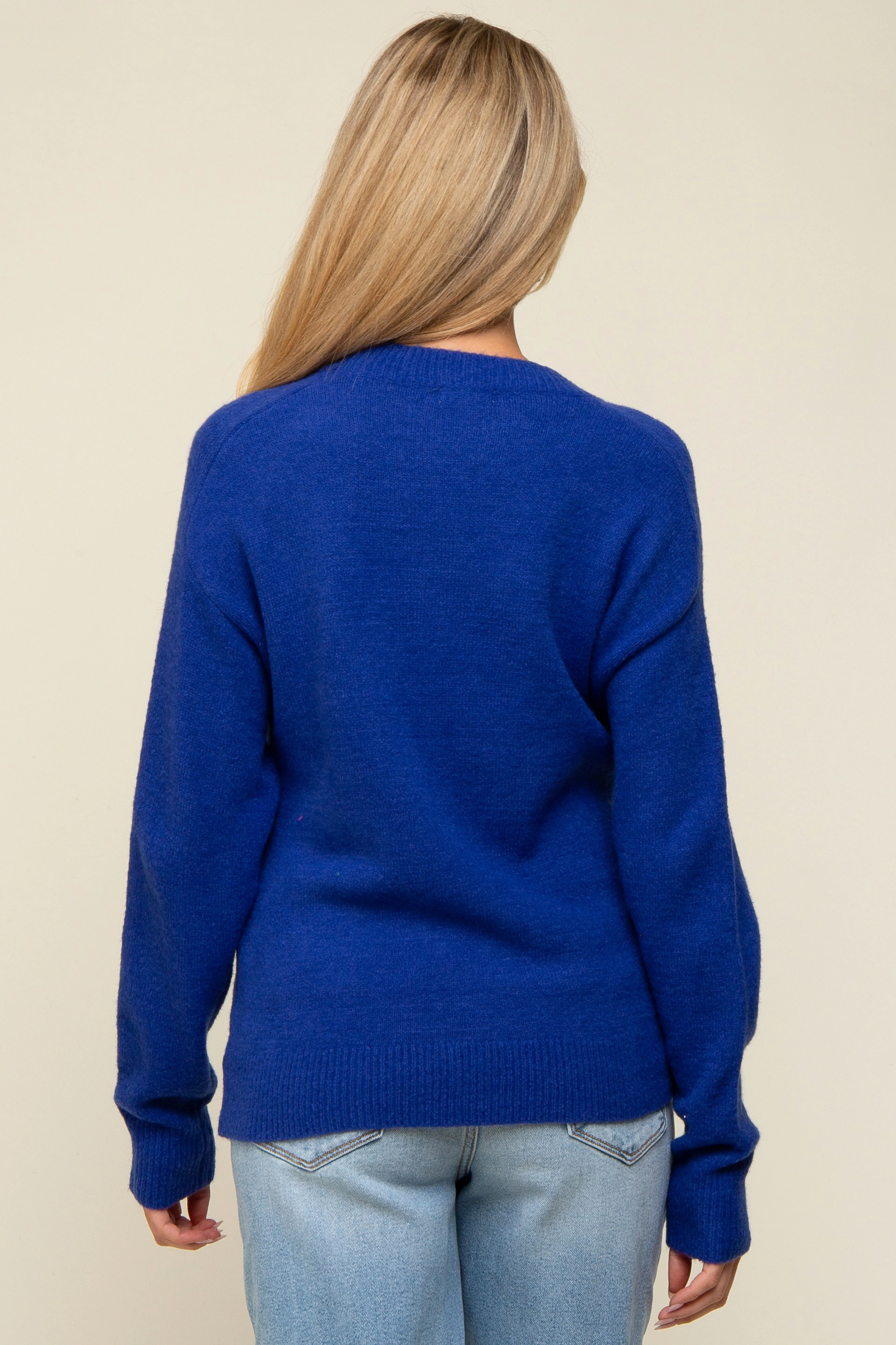 Royal Blue Basic Maternity Sweater sold by Pinkblush product image thumbnail 3