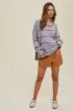 Blue Striped Sweater With Side Slits sold by Pinkblush