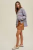 Blue Striped Sweater With Side Slits sold by Pinkblush