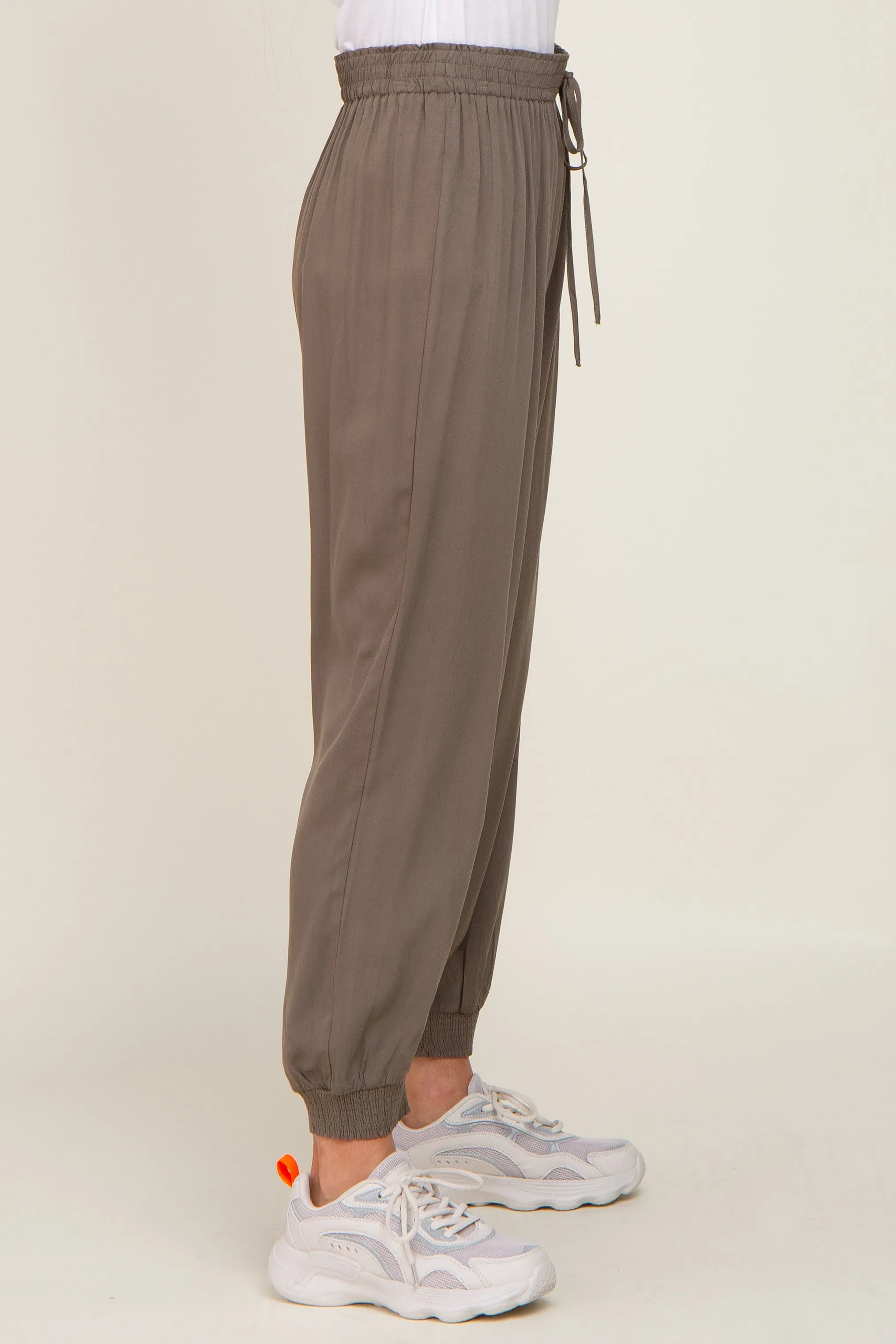 Olive Drawstring Accent Joggers sold by Pinkblush product image thumbnail 3