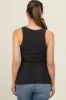 Charcoal Sleeveless Ribbed Maternity Top sold by Pinkblush