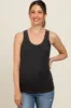 Charcoal Sleeveless Ribbed Maternity Top sold by Pinkblush