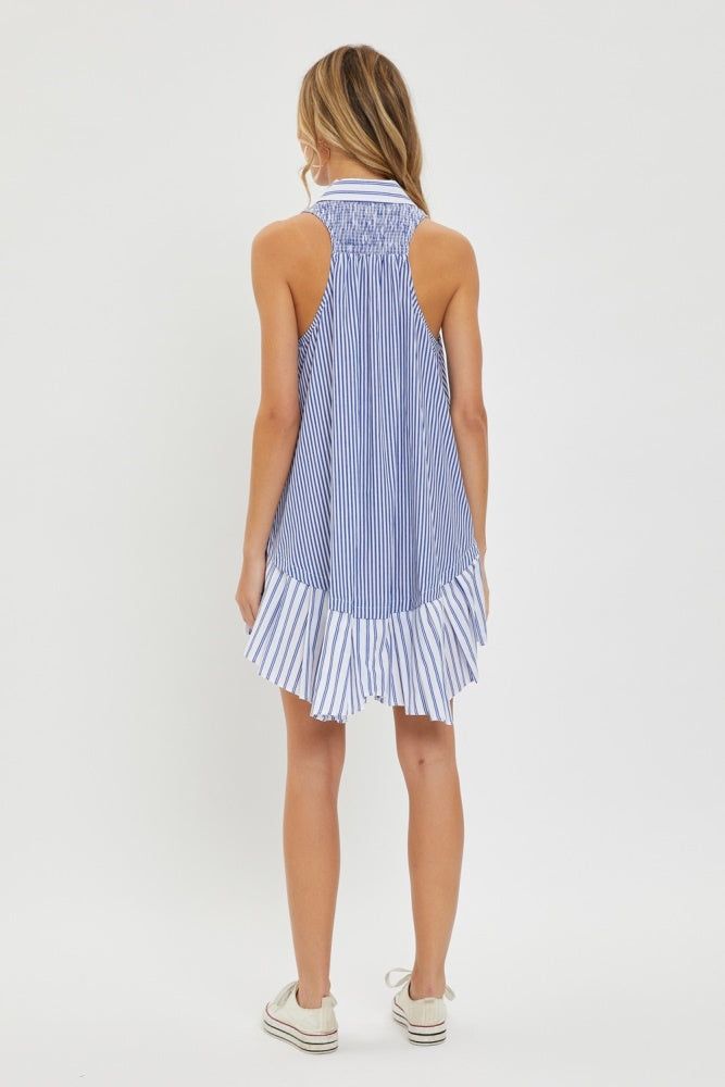 Blue Striped Shirt Dress sold by Pinkblush product image thumbnail 3