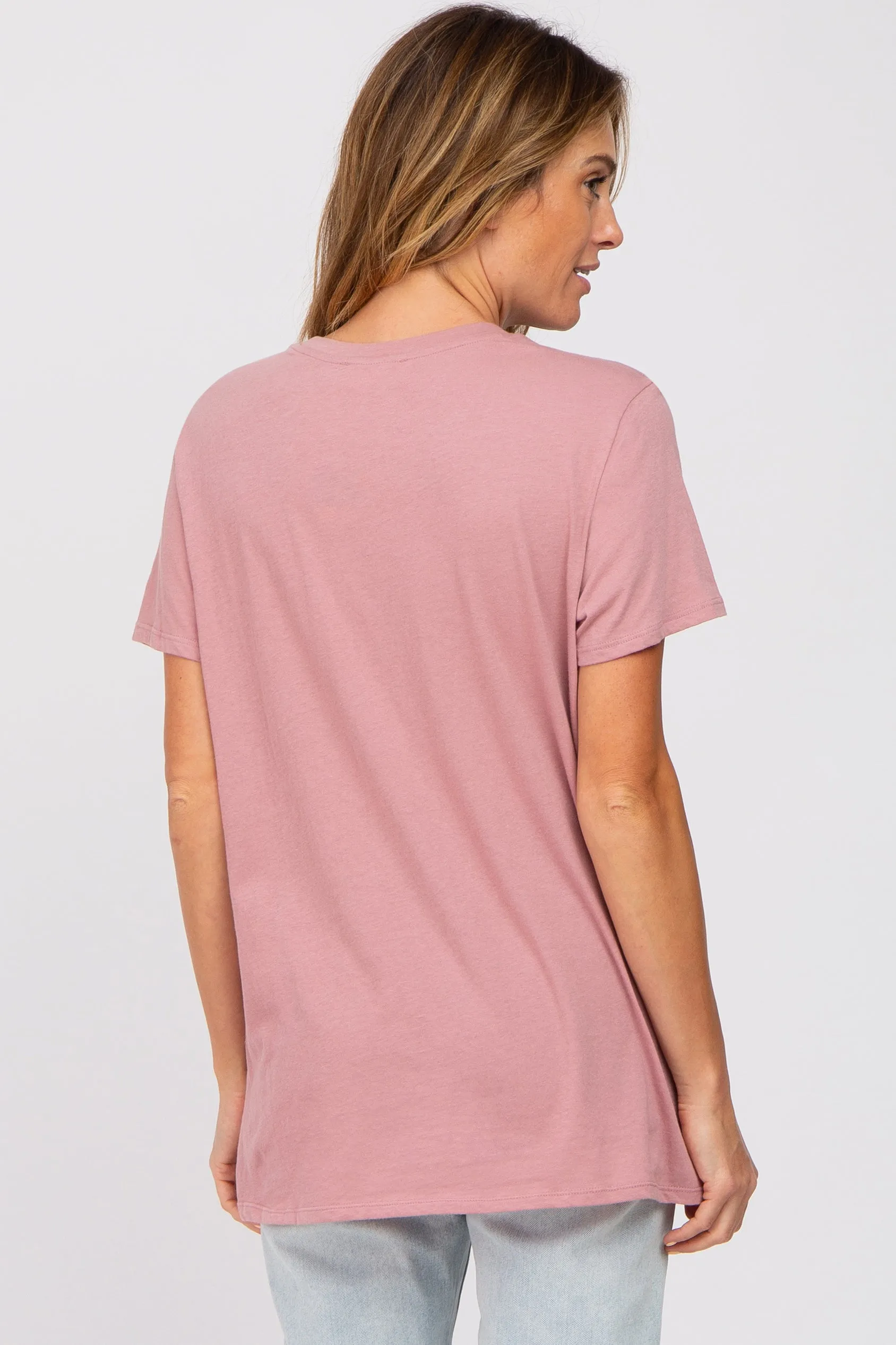 Mauve Oversized Short Sleeve Top sold by Pinkblush product image thumbnail 3