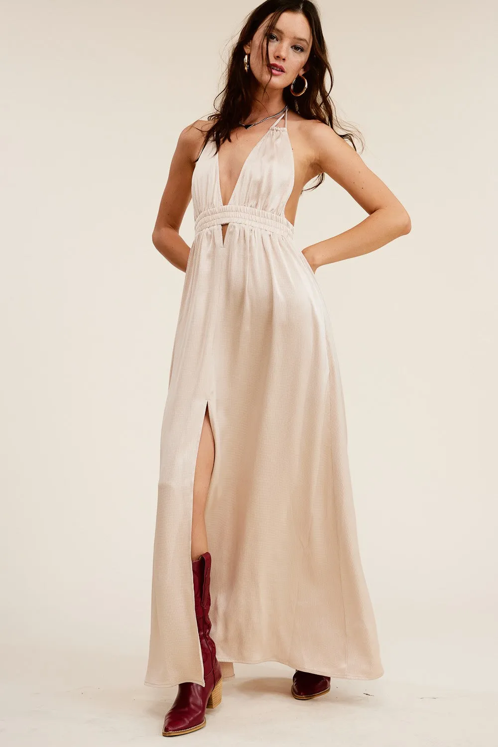Champagne Silky Dress sold by Pinkblush product image thumbnail 2