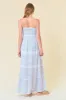 Off White Embroidered Trim Smocked Tube Maxi Dress sold by Pinkblush