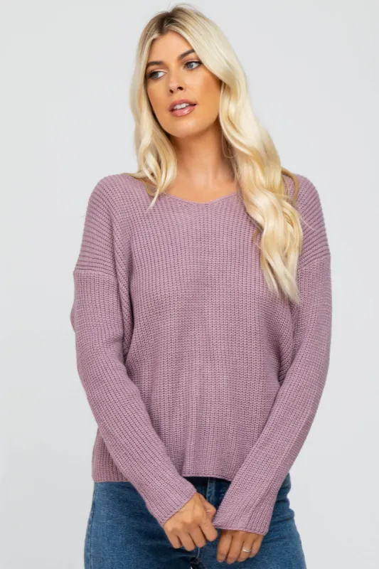 Lavender Knot Back Sweater sold by Pinkblush